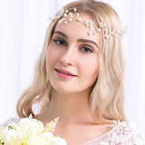 Crystal Hair Vine Hairband Bridal Tiara Crown Pearl Bridal Headband