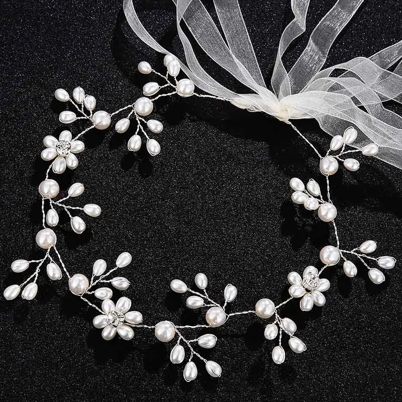 Crystal Hair Vine Hairband Bridal Tiara Crown Pearl Bridal Headband