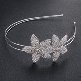 Crystal Rhinestone Crown Tiara Flower Headband for Wedding Bridal Prom