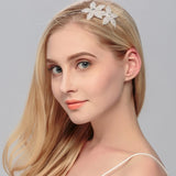 Crystal Rhinestone Crown Tiara Flower Headband for Wedding Bridal Prom