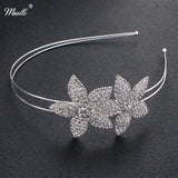 Crystal Rhinestone Crown Tiara Flower Headband for Wedding Bridal Prom