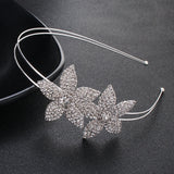 Crystal Rhinestone Crown Tiara Flower Headband for Wedding Bridal Prom