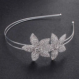 Crystal Rhinestone Crown Tiara Flower Headband for Wedding Bridal Prom