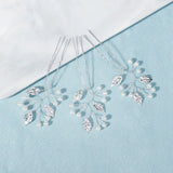 3pcs Silver Leaf Pearl Hair Pins Wedding Hair Accessories