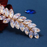 CZ Leaf Hair Clips Wedding Hair Jewelry