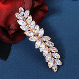 CZ Leaf Hair Clips Wedding Hair Jewelry