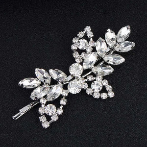 Clear Crystal Bridal Barrettes Wedding Hair Clips
