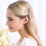 Clear Crystal Bridal Barrettes Wedding Hair Clips