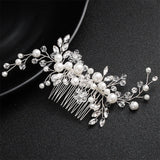Crystal Pearls Hair Combs Clips Wedding Jewelry Hair Accessorie