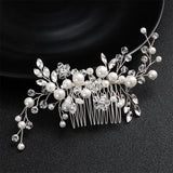 Crystal Pearls Hair Combs Clips Wedding Jewelry Hair Accessorie