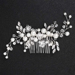 Crystal Pearls Hair Combs Clips Wedding Jewelry Hair Accessorie
