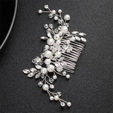 Crystal Pearls Hair Combs Clips Wedding Jewelry Hair Accessorie