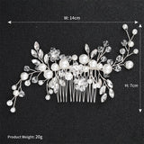 Crystal Pearls Hair Combs Clips Wedding Jewelry Hair Accessorie