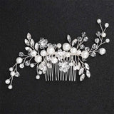 Crystal Pearls Hair Combs Clips Wedding Jewelry Hair Accessorie
