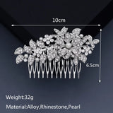 Crystal Hair Comb Clips for Women Jewelry Bride Headpiece