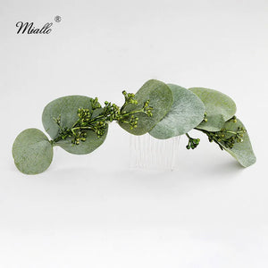 Green Leaves Wedding Hair Comb Bridal Hair Accessories