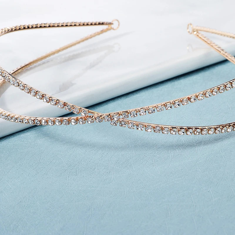Rhinestone Hairband Women Hair Accessories Headbands Prom Headpiece