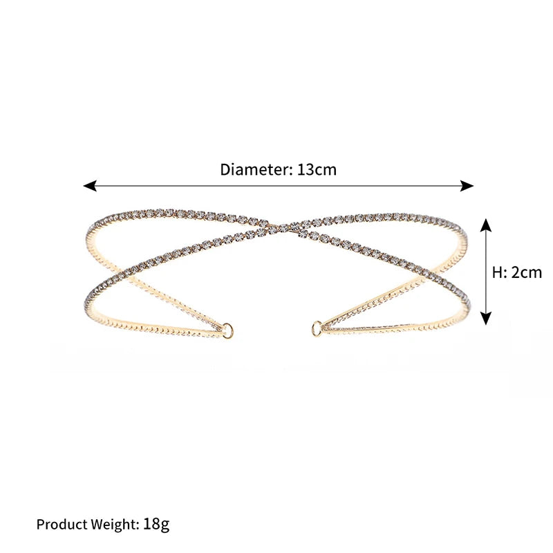 Rhinestone Hairband Women Hair Accessories Headbands Prom Headpiece