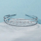 Silver Rhinestone Headband Wedding Crown Bridal Hair Jewelry