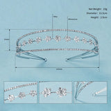 Silver Rhinestone Headband Wedding Crown Bridal Hair Jewelry