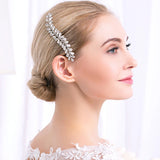 Vintage Silver Rhinestone Bridal Hair Comb