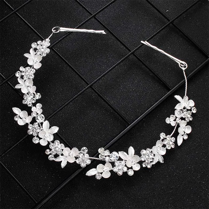 Crystal Flower Hair Vine Bridal Head Jewelry Accessories