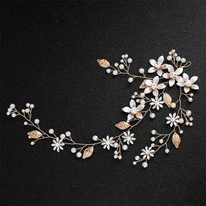 Blossom Headpiece Wedding Pearls Headband Bridal Hair Accessories