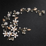 Blossom Headpiece Wedding Pearls Headband Bridal Hair Accessories