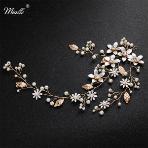 Blossom Headpiece Wedding Pearls Headband Bridal Hair Accessories