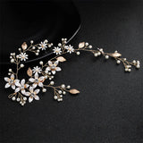 Blossom Headpiece Wedding Pearls Headband Bridal Hair Accessories