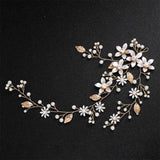 Blossom Headpiece Wedding Pearls Headband Bridal Hair Accessories