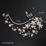 Blossom Headpiece Wedding Pearls Headband Bridal Hair Accessories