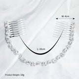 Wedding Long Hair Comb Silver Crystal Bridal Hair Accessories