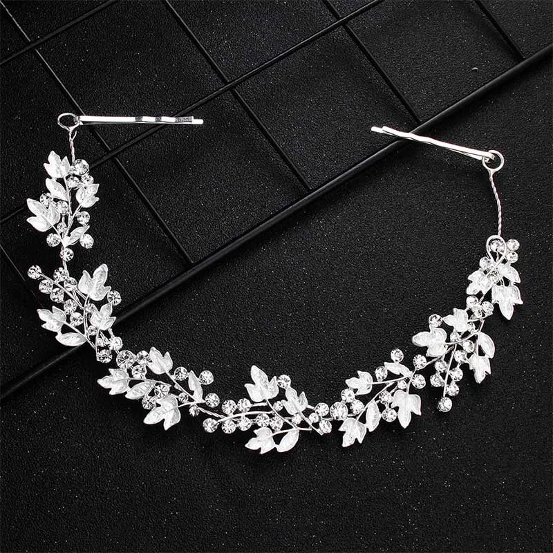 Crystal Alloy Leaves Hair Vine Bridal Head Ornaments