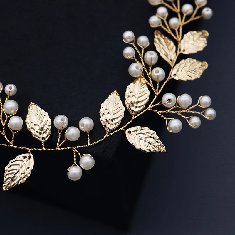 Bridal Leaf Hair Comb Women Hair Pins Bride Headpiece