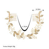 Bridal Leaf Hair Comb Women Hair Pins Bride Headpiece