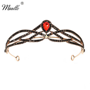 Rhinestone Crown Tiaras Hair Jewelry Women Party Headpiece