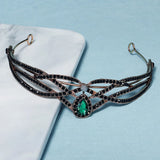 Rhinestone Crown Tiaras Hair Jewelry Women Party Headpiece
