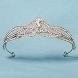 Rhinestone Crown Tiaras Hair Jewelry Women Party Headpiece