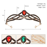 Rhinestone Crown Tiaras Hair Jewelry Women Party Headpiece