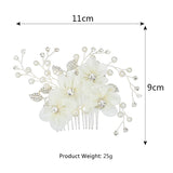 Ivory Flower Pearl Bridal Hair Comb Wedding Accessories