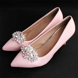 Crystal Wedding Shoe Clips Flowers Bridal Shoe Accessories