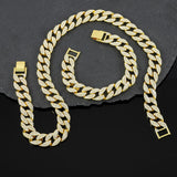 Miami Cuban Link Chain 24" Necklace 16mm Wide Bling Silver