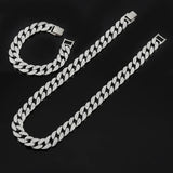 Miami Cuban Link Chain 24" Necklace 16mm Wide Bling Silver