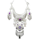 Miao Silver Dance Wear Accessories Chain Pendant Hmong Necklace Jewelry