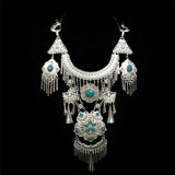 Miao Silver Dance Wear Accessories Chain Pendant Hmong Necklace Jewelry