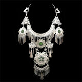 Miao Silver Dance Wear Accessories Chain Pendant Hmong Necklace Jewelry