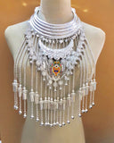 Miao Nationality 5 Layer Collar Flower Necklace