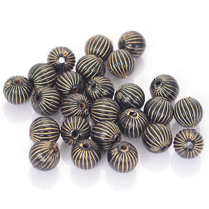 Miasol 100 Pcs 10mm Acrylic Vintage Ethnic Spacer Beads For Jewelry Making
