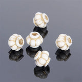Miasol 100 Pcs 11x9mm Antique Stripe Lantern Spacers Charm Beads